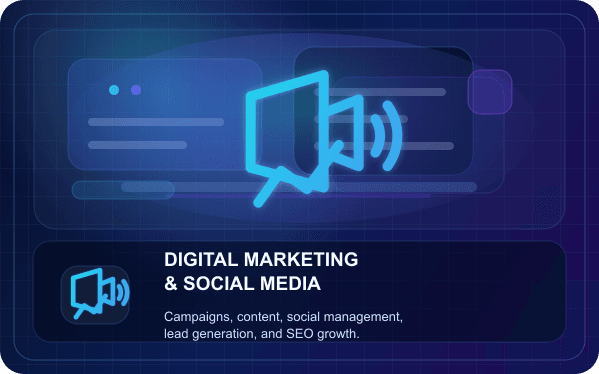 Digital Marketing & Social Media Management illustration